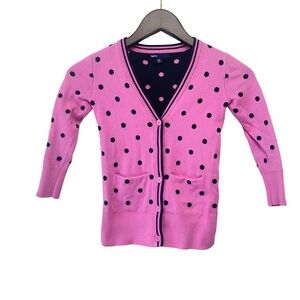 Gap girls polkadots pink cardigan Sz XS